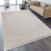 Covor Modern Living Crem/Alb din Acril Dreptunghiular - Aysil 1897B